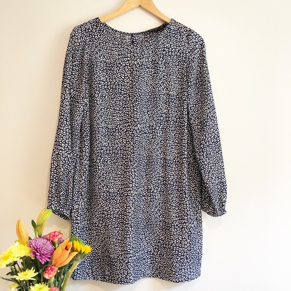 Zara Dresses & Skirts - ZARA BASIC spotted long sleeve  tunic dress-M